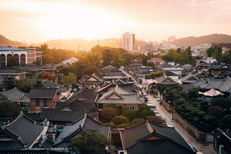 Jeonju Hanok Village is located in the city of Jeonju