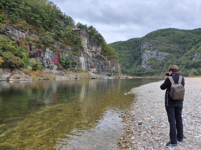 Nakdong river from Hahoe village in Andong, Korea