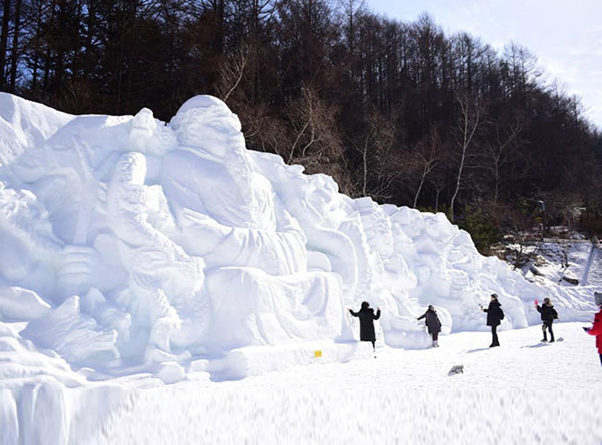 Taebaek snow festival in Korea