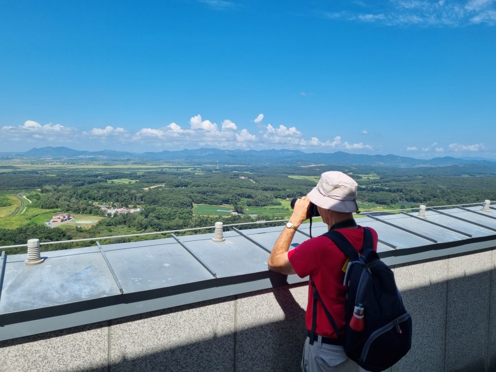 Watching DMZ area from Dorasan Observatory